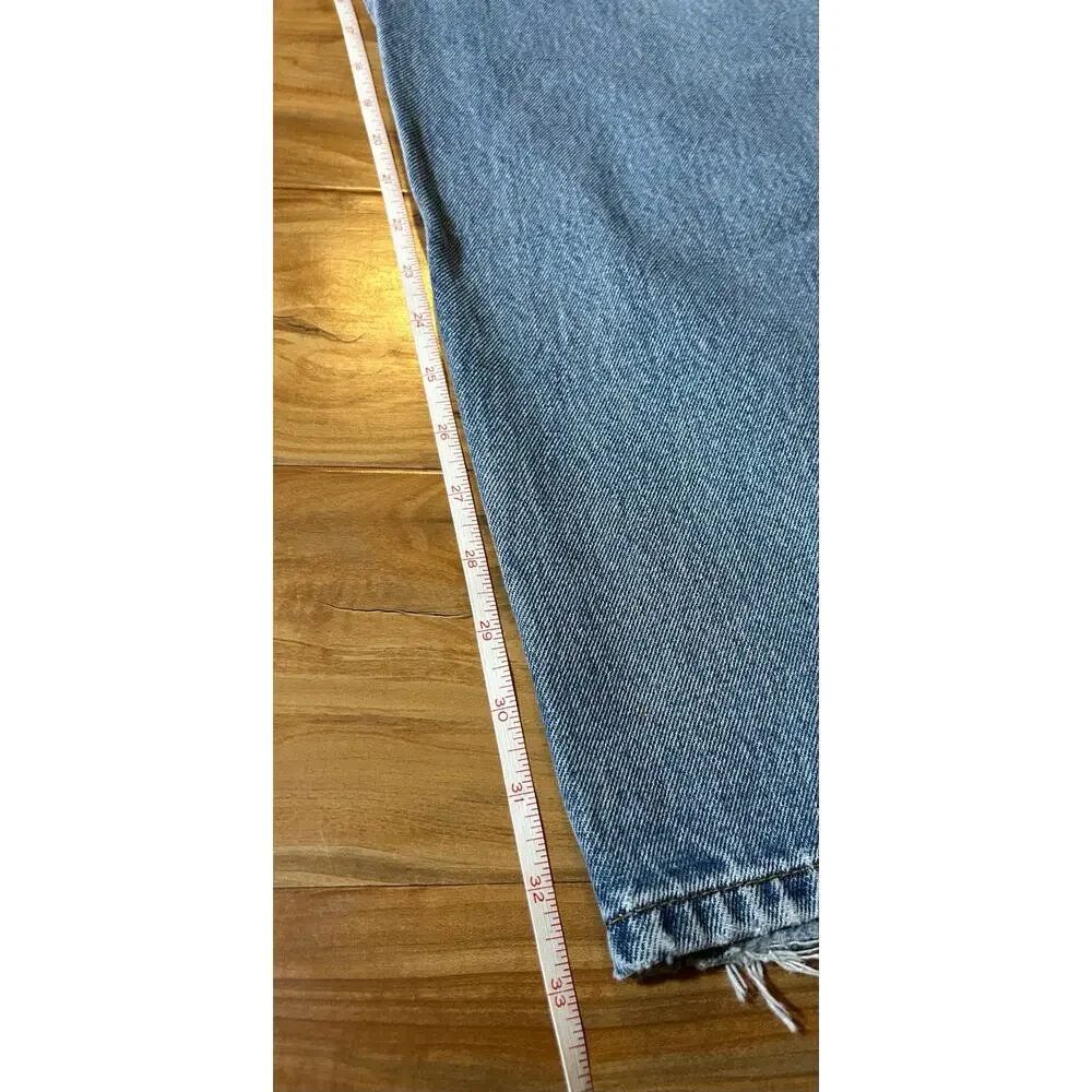 Vintage 90s Levi’s 550 Relaxed Fit Tapered Leg Jeans 38x34 Light Wash Distressed